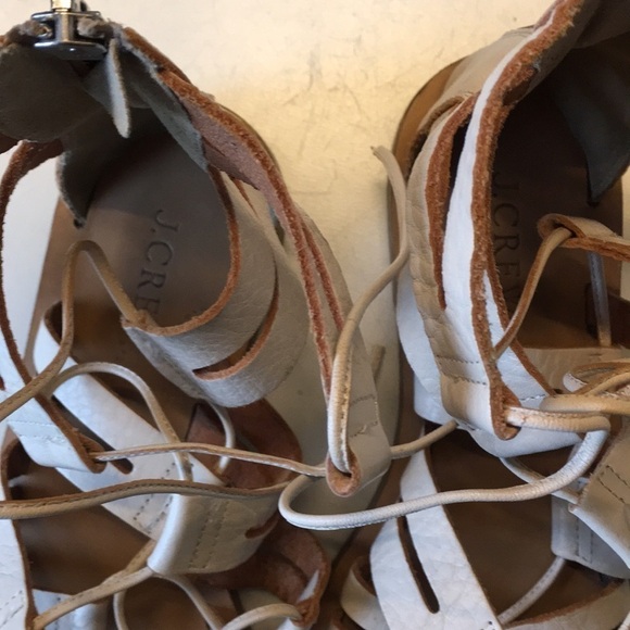 J. Crew Lace Up Cream Gladiator Sandals. P/A1117/5 - Picture 8 of 9